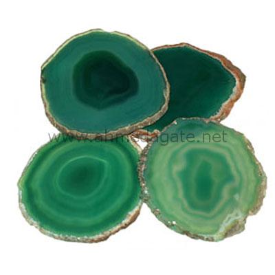 green agate slices